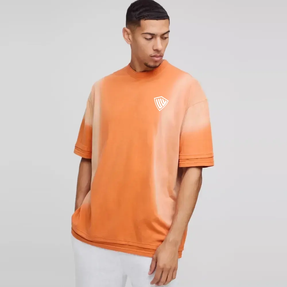 Oversized Faux Layer Spray Wash T-Shirt